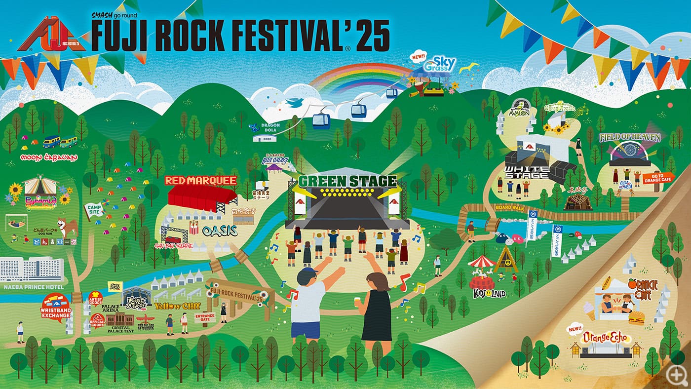 フジロック2025、最終ラインアップ＆タイムテーブルを発表 DJPLUM ADVENTURETIMES