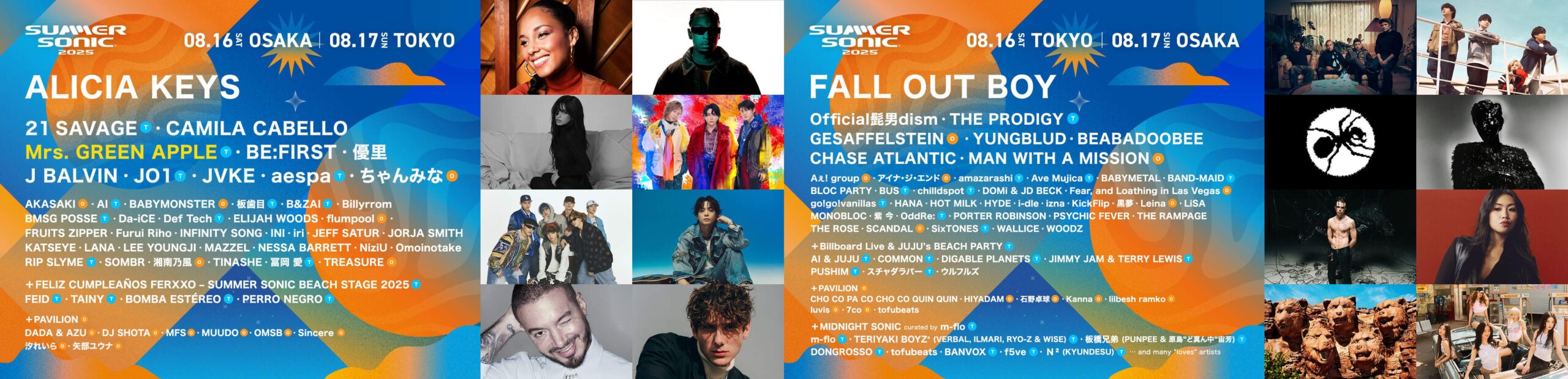 サマーソニック2025、最終ラインナップ＆タイムテーブル発表 ミセスがMARINE STAGEの先陣を切る！ DJPLUM
