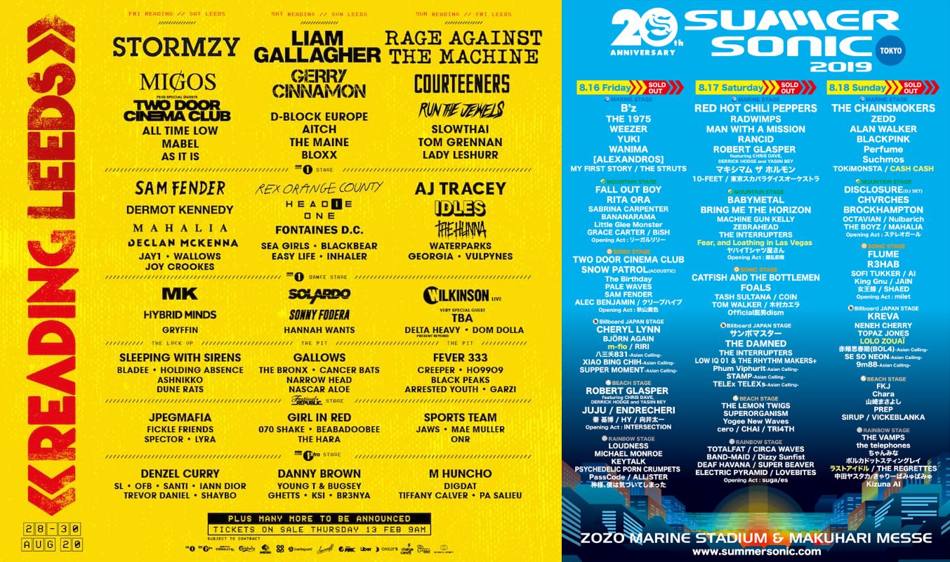 レディング＆リーズ・フェスティバル、日本のフェスの共通点｜